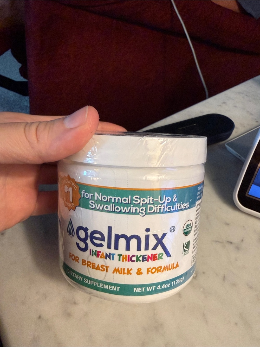 Gelmix Infant Thickener for Breast Milk & Formula - White
